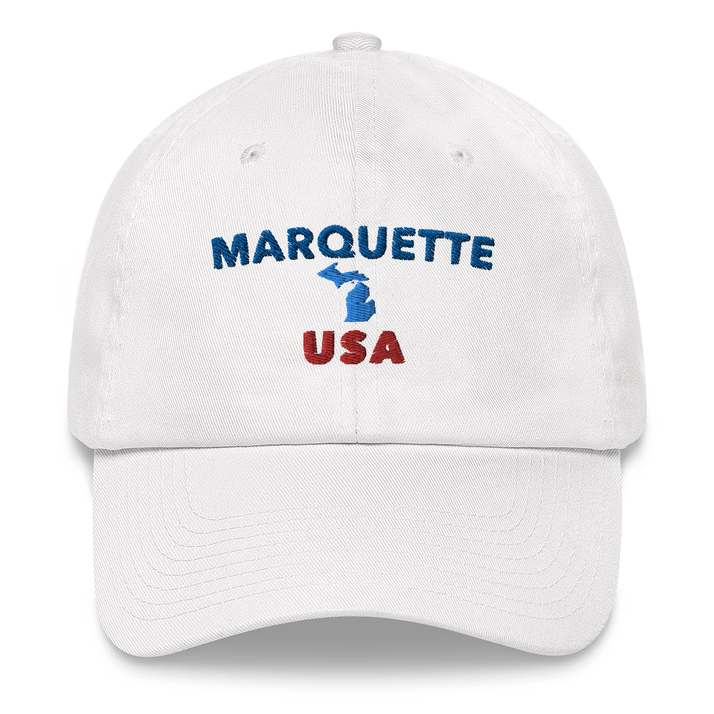 'Marquette USA' Dad Hat (w/ Michigan Outline)