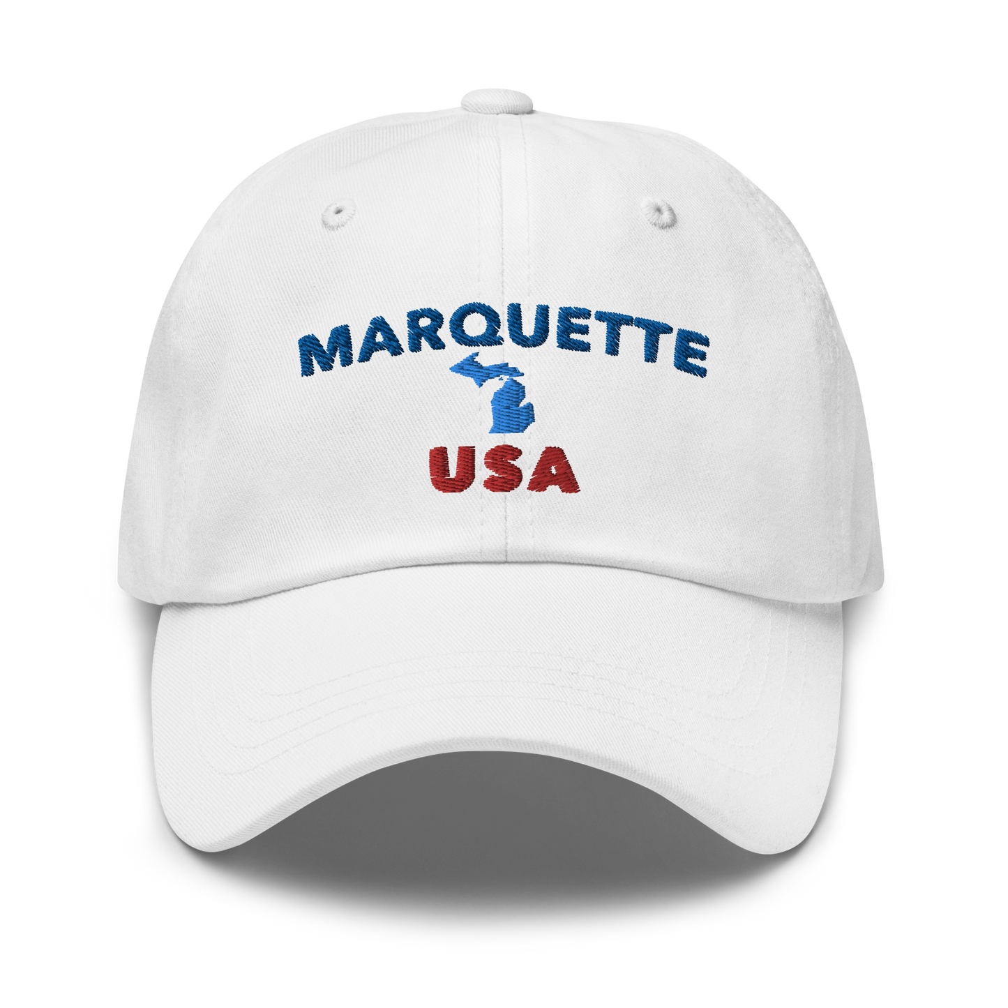 'Marquette USA' Dad Hat (w/ Michigan Outline)