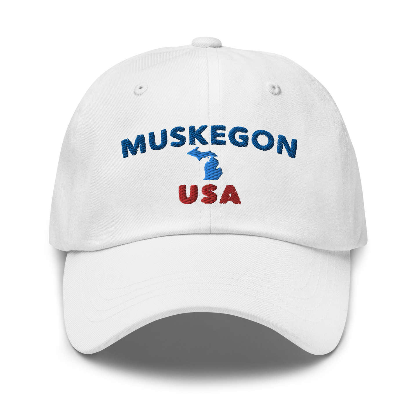 'Muskegon USA' Dad Hat (w/ Michigan Outline)