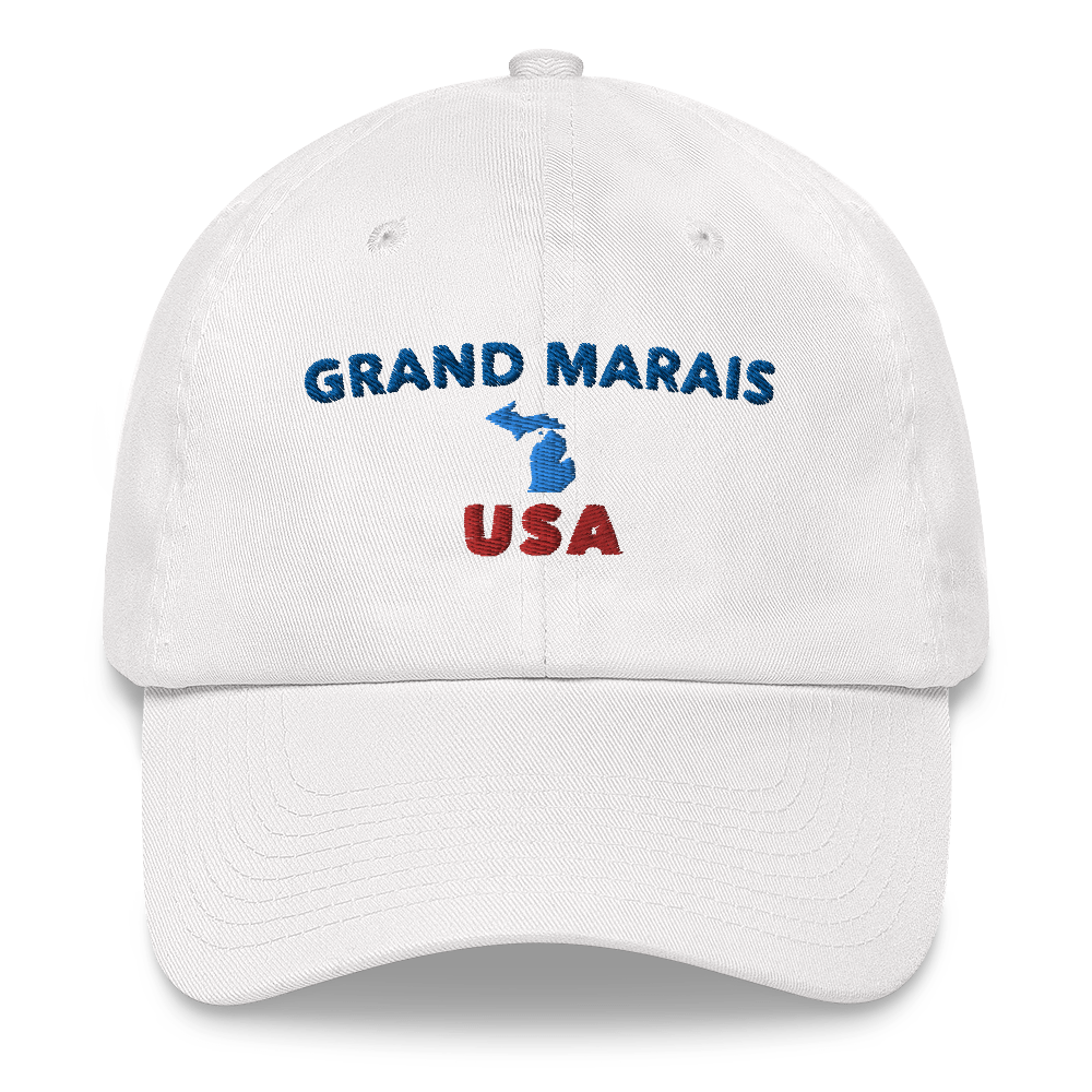 'Grand Marais USA' Dad Hat (w/ Michigan Outline)