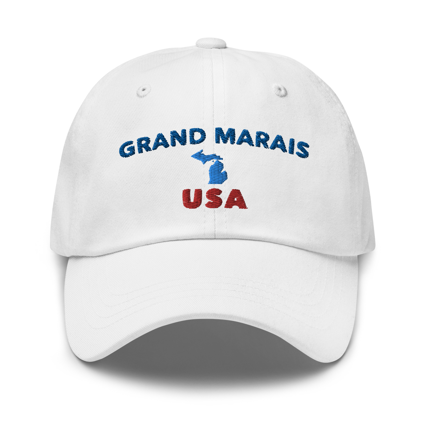 'Grand Marais USA' Dad Hat (w/ Michigan Outline)