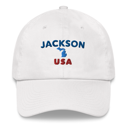 'Jackson USA' Dad Hat (w/ Michigan Outline)