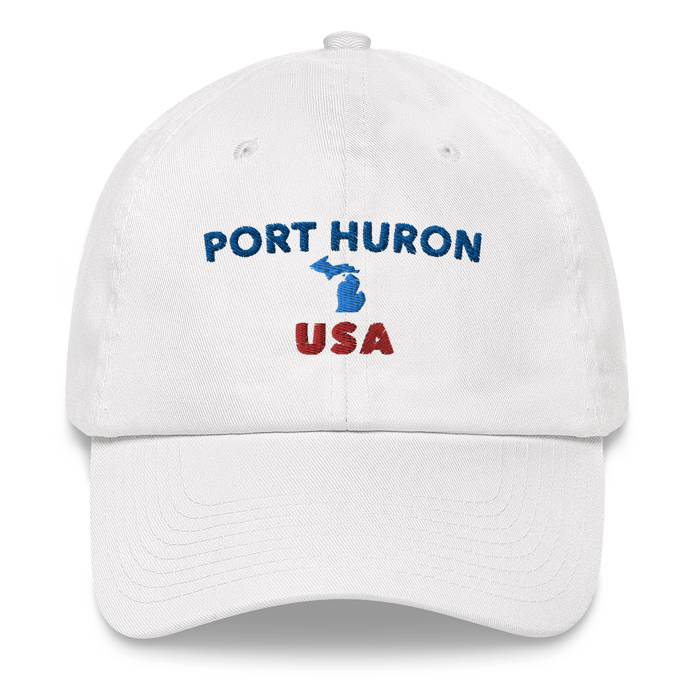 'Port Huron USA' Dad Hat (w/Michigan Outline)