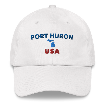 'Port Huron USA' Dad Hat (w/Michigan Outline)