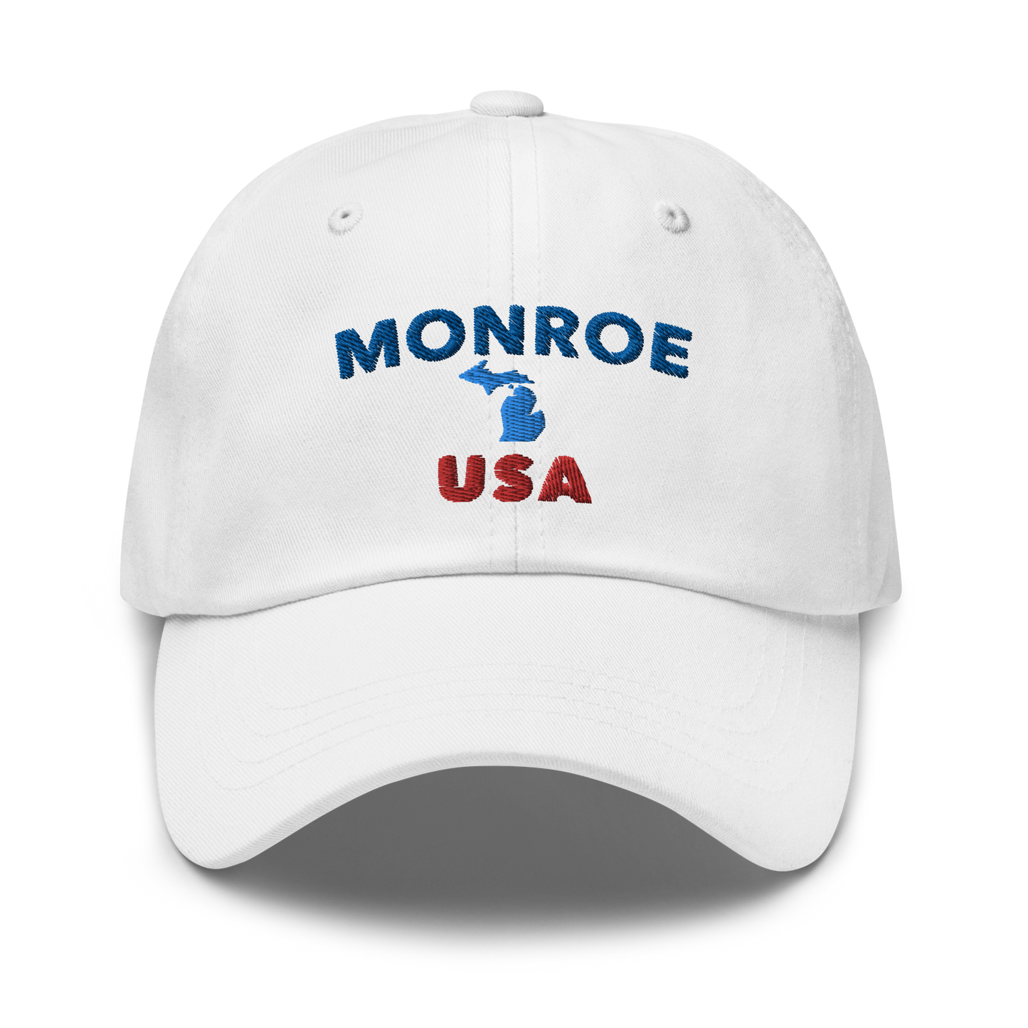 'Monroe USA' Dad Hat (w/ Michigan Outline)