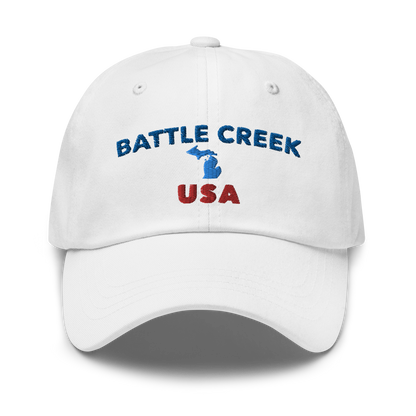 'Battle Creek USA' Dad Hat (w/ Michigan Outline)