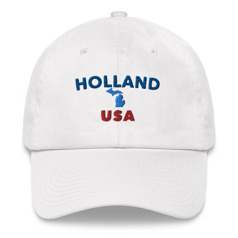 'Holland USA' Dad Hat (w/ Michigan Outline)