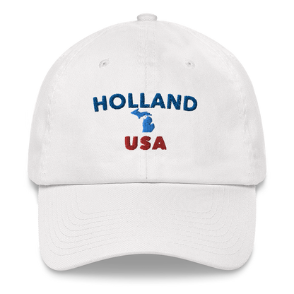 'Holland USA' Dad Hat (w/ Michigan Outline)