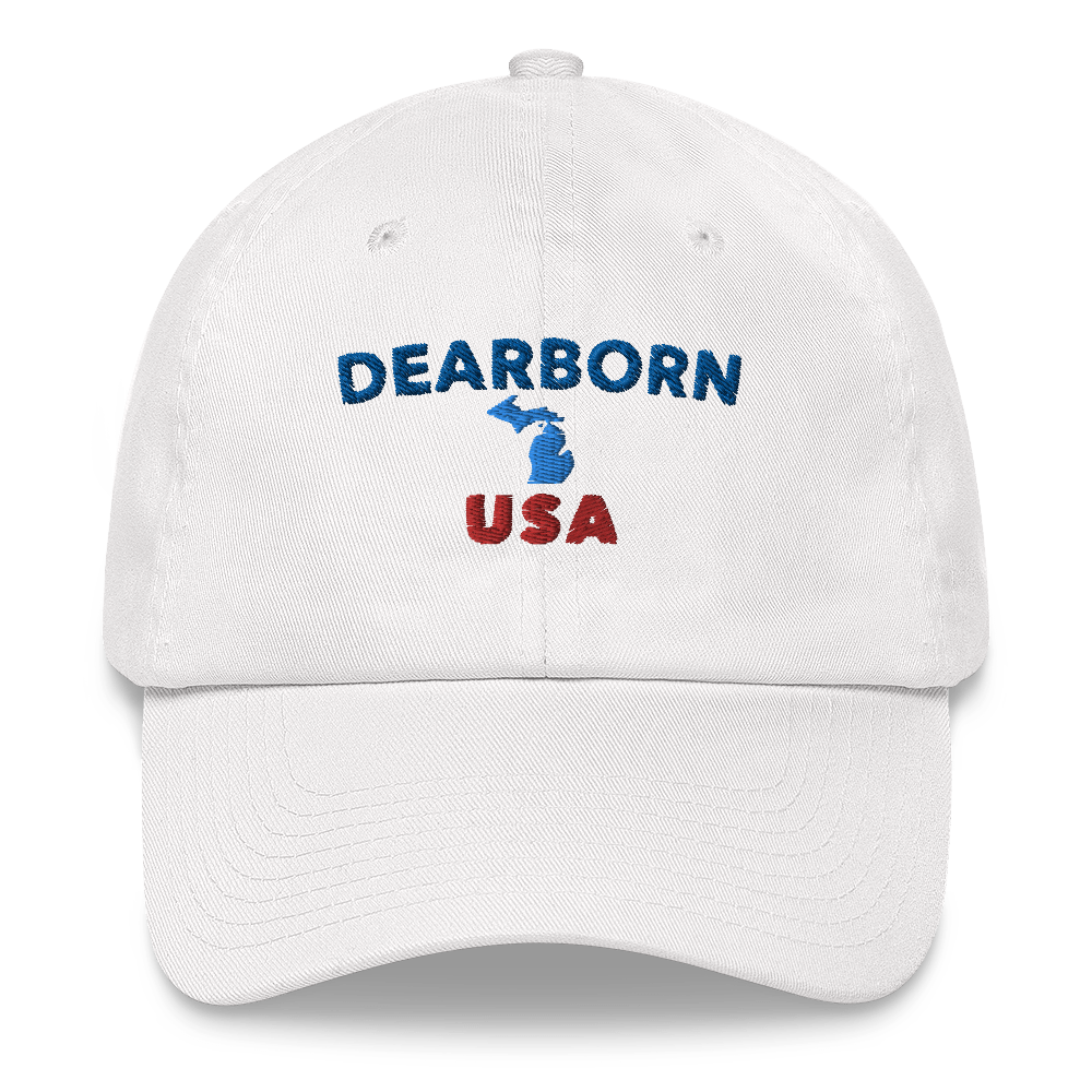 'Dearborn USA' Dad Hat (w/ Michigan Outline)