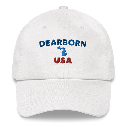 'Dearborn USA' Dad Hat (w/ Michigan Outline)