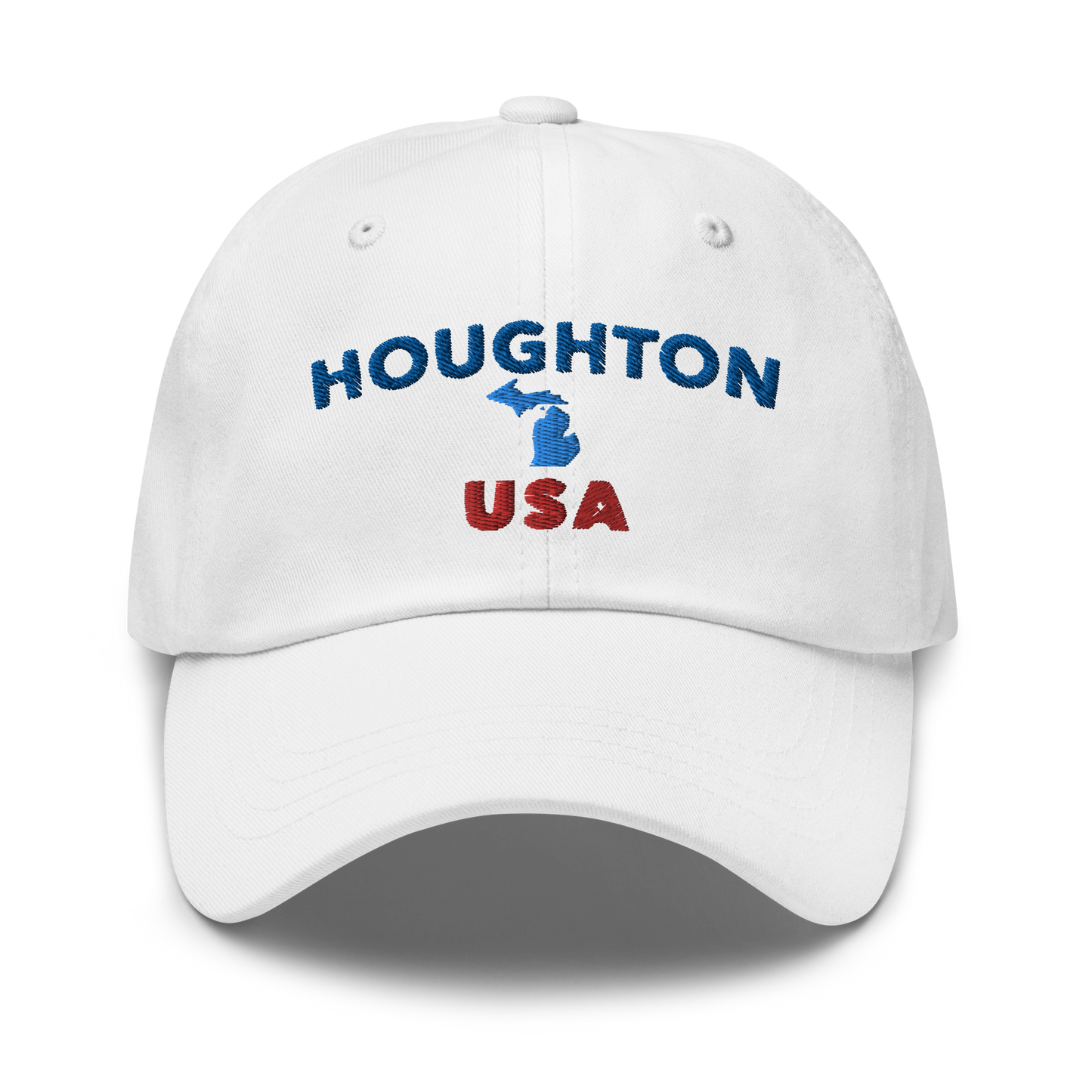 'Houghton USA' Dad Hat (w/ Michigan Outline)