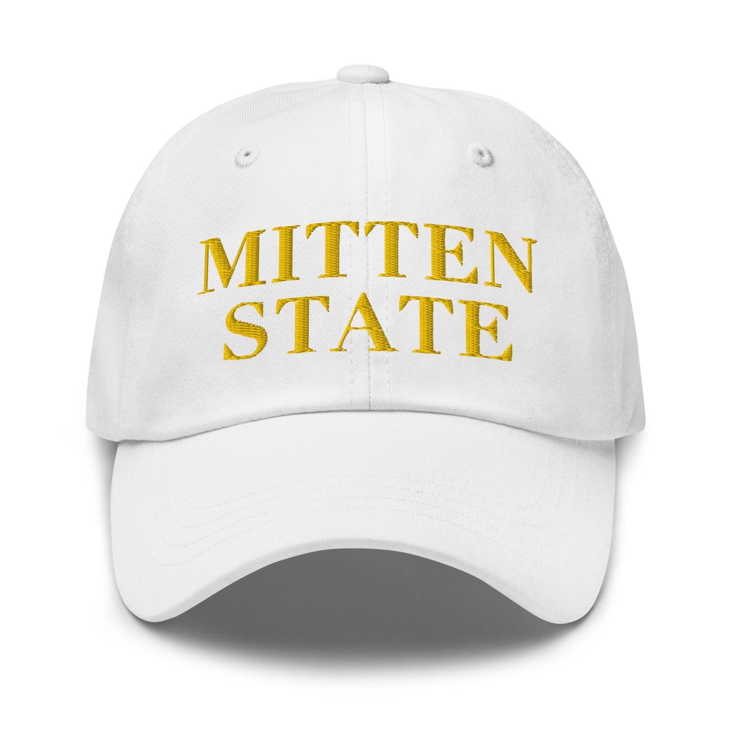 Michigan 'Mitten State' Dad Hat (Didone Font) | Gold Embroidery