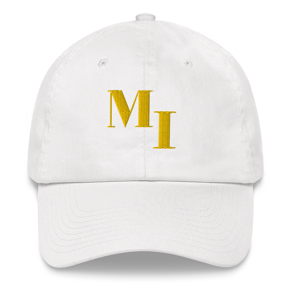 Michigan 'MI' Dad Hat (Didone Logotype) | Gold Embroidery