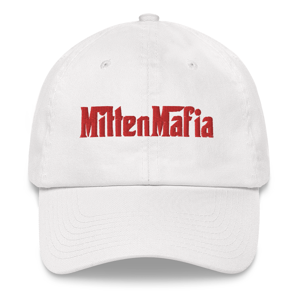 Michigan 'MittenMafia' Dad Hat (Gangster Font) | Red Embroidery