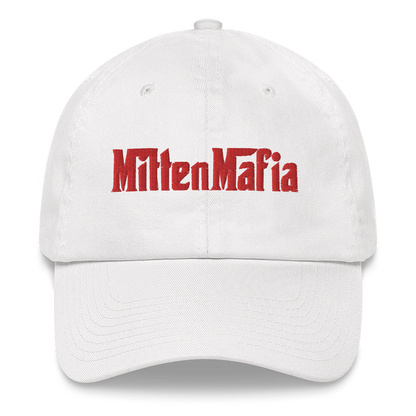 Michigan 'MittenMafia' Dad Hat (Gangster Font) | Red Embroidery