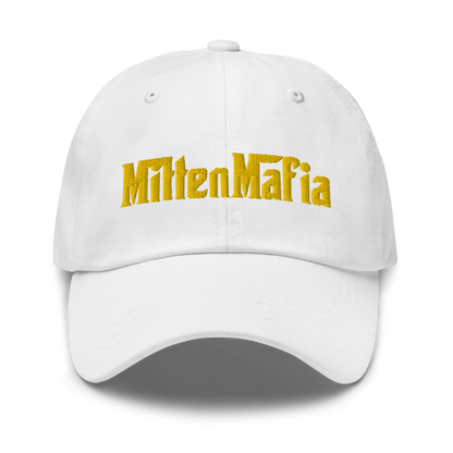 Michigan 'MittenMafia' Dad Hat (Gangster Font) | Gold Embroidery