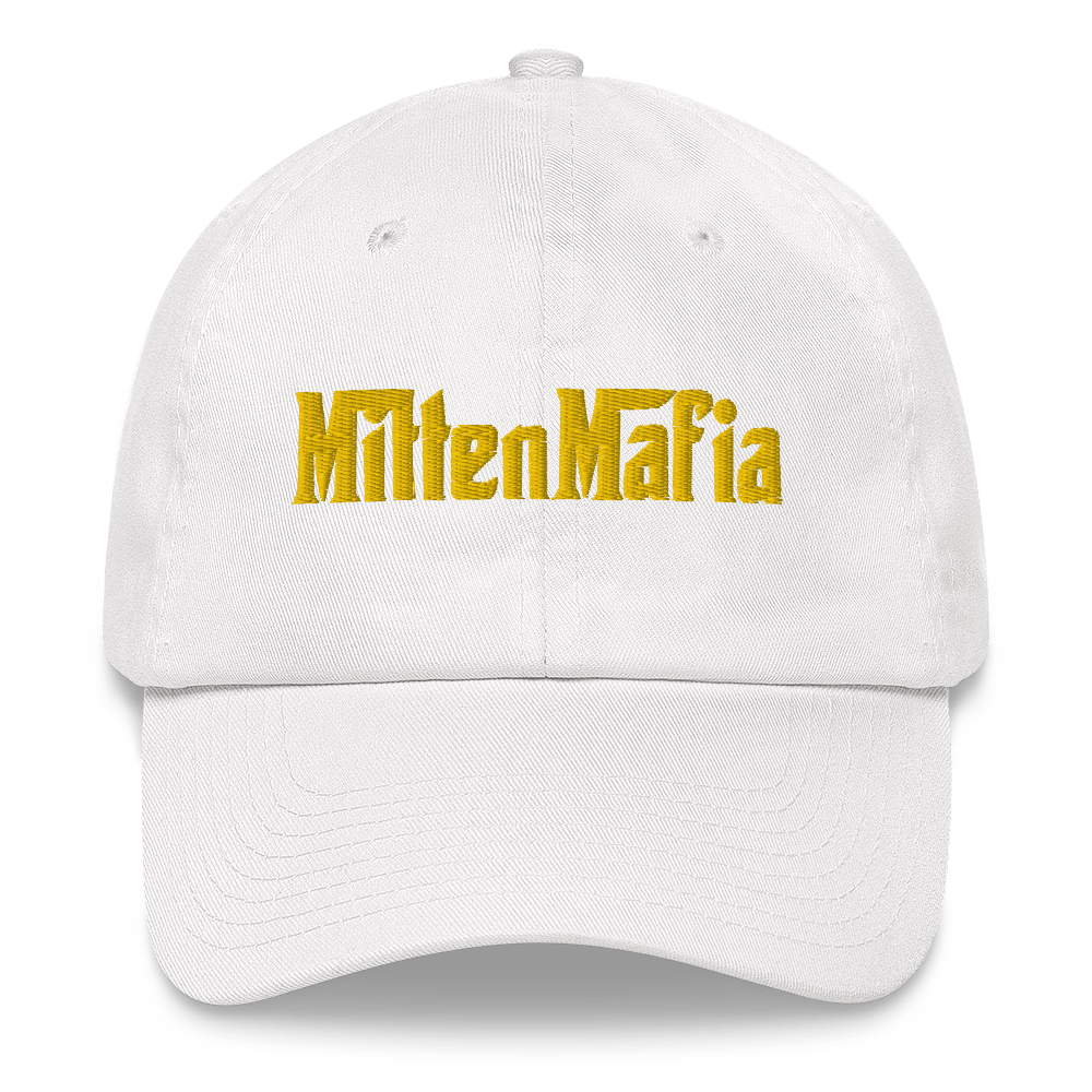 Michigan 'MittenMafia' Dad Hat (Gangster Font) | Gold Embroidery