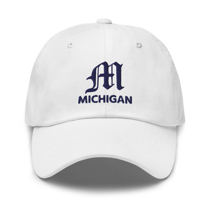 'Michigan' Dad Hat (w/ Old English 'M')