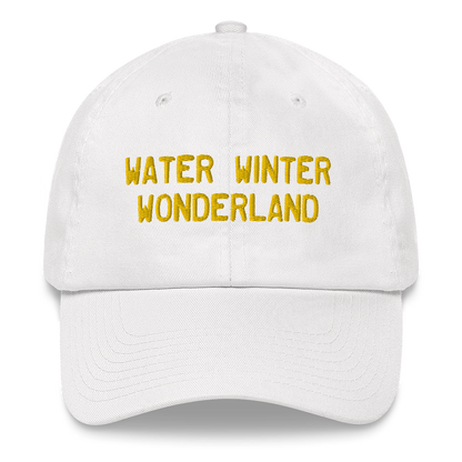 Michigan 'Water Winter Wonderland' Dad Hat (Licence Plate Font) | Gold Embroidery