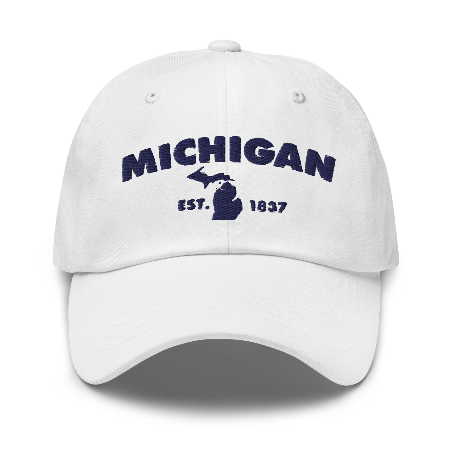 'Michigan EST 1837' Dad Hat (Geometric Sans Font)