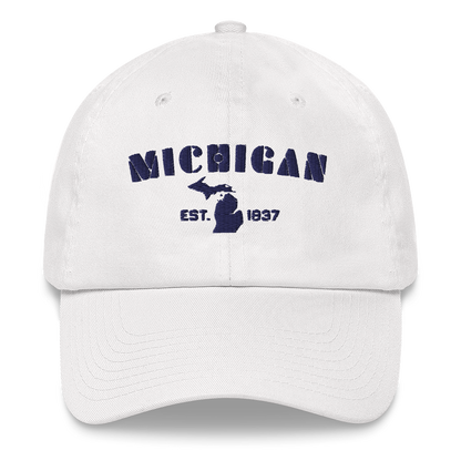 'Michigan EST 1837' Dad Hat (Art Deco Font)