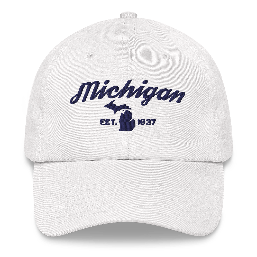 'Michigan EST 1837' Dad Hat (Script Font)