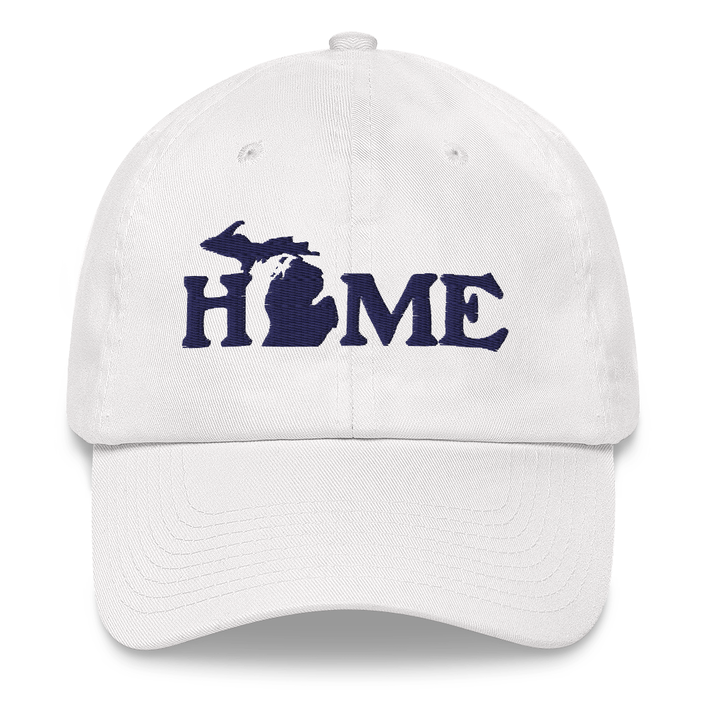 Michigan 'Home' Dad Hat (Woodcut Font)