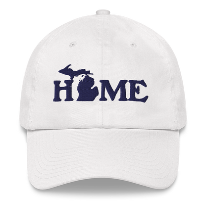 Michigan 'Home' Dad Hat (Woodcut Font)