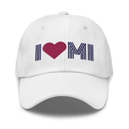 Michigan 'I ❤️ MI' Dad Hat (Metalpress Font)