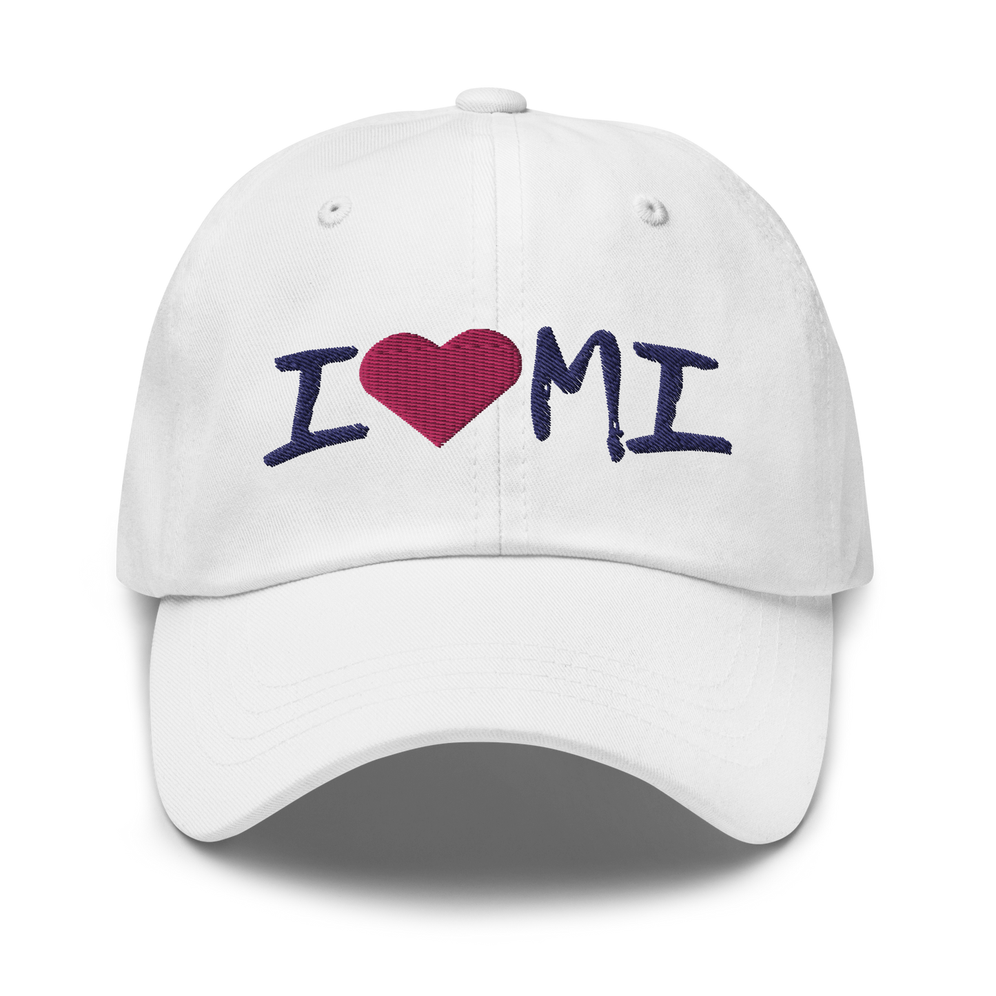 Michigan 'I ❤️ MI' Dad Hat (Brush Font)