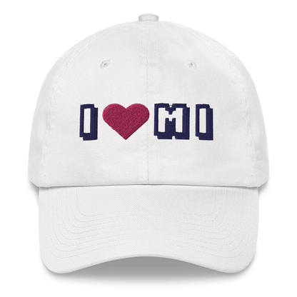 Michigan 'I ❤️ MI' Dad Hat (Arcade Font)