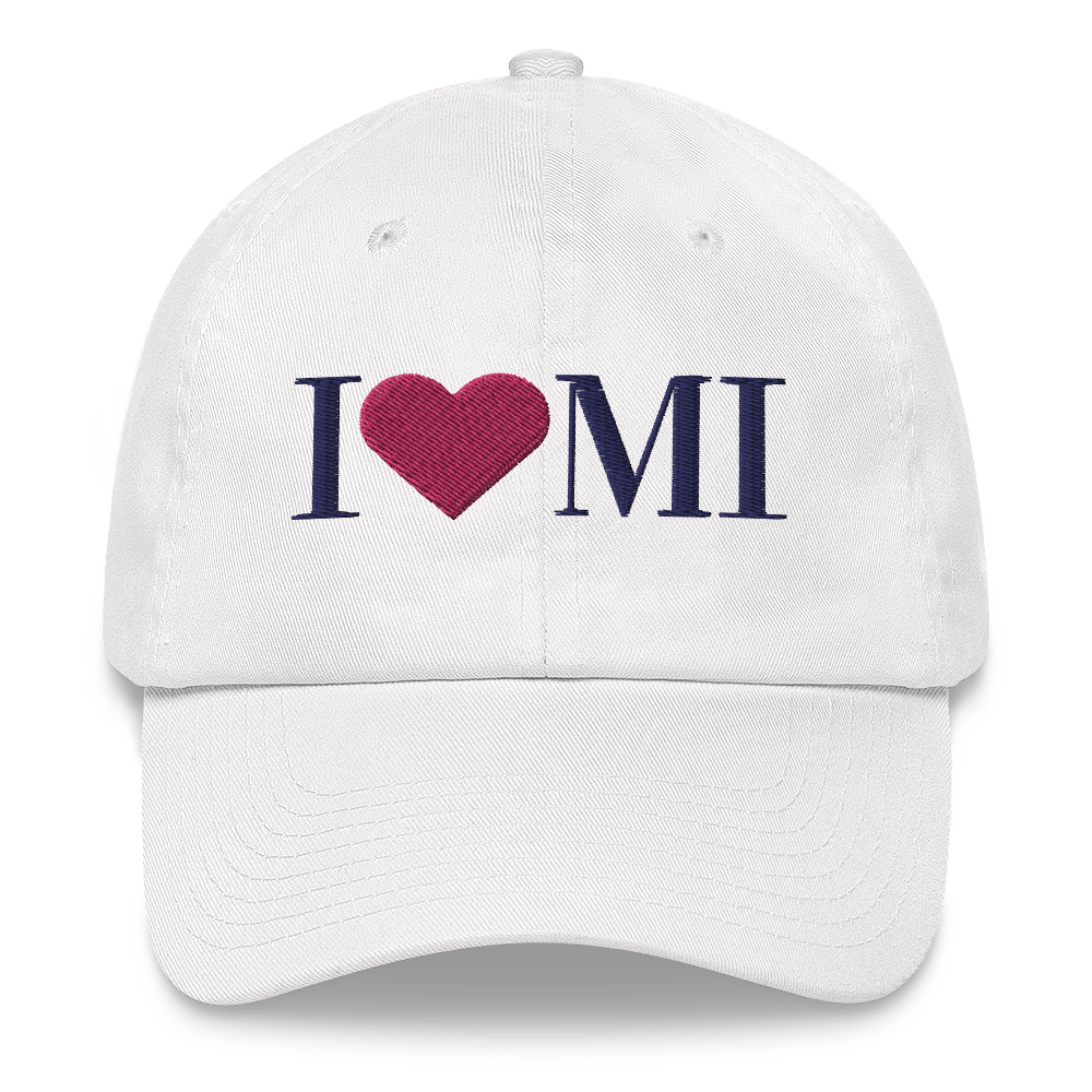 Michigan 'I ❤️ MI' Dad Hat (Didone Font)