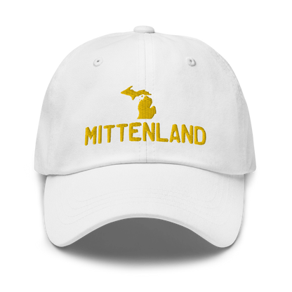 Michigan 'Mittenland' Dad Hat | Gold Embroidery