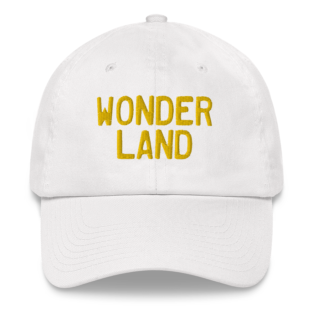 Michigan 'Wonderland' Dad Hat (Licence Plate Font) | Gold Embroidery