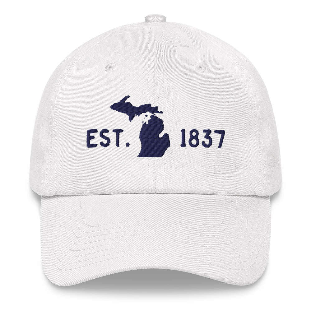 Michigan 'EST 1837' Dad Hat (Licence Plate Font)