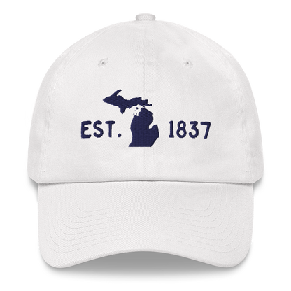 Michigan 'EST 1837' Dad Hat (Licence Plate Font)