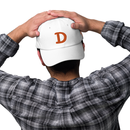 Detroit 'Old French D' Dad Hat (w/ Side Design) | Orange Embroidery