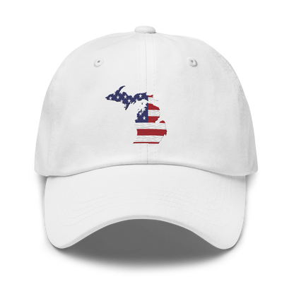 State of Michigan Dad Hat (w/ USA Flag Outline)