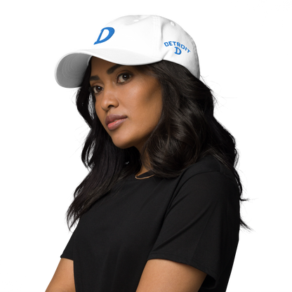 Detroit 'Old French D' Dad Hat (w/ Side Design) | Azure Embroidery