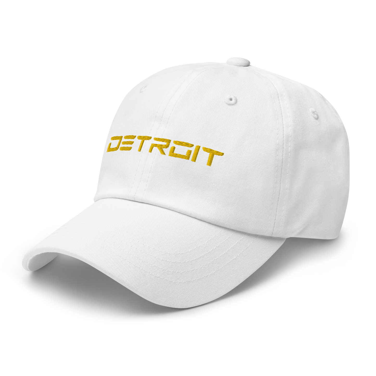 'Detroit' Dad Hat (Electric Font) | Gold Embroidery