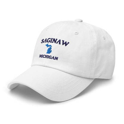 'Saginaw Michigan' Dad Hat (w/ Michigan Outline)