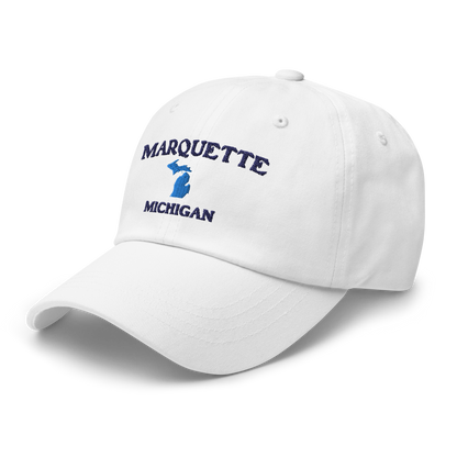 'Marquette Michigan' Dad Hat (w/ Michigan Outline)