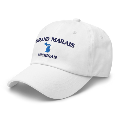 'Grand Marais Michigan' Dad Hat (w/ Michigan Outline)