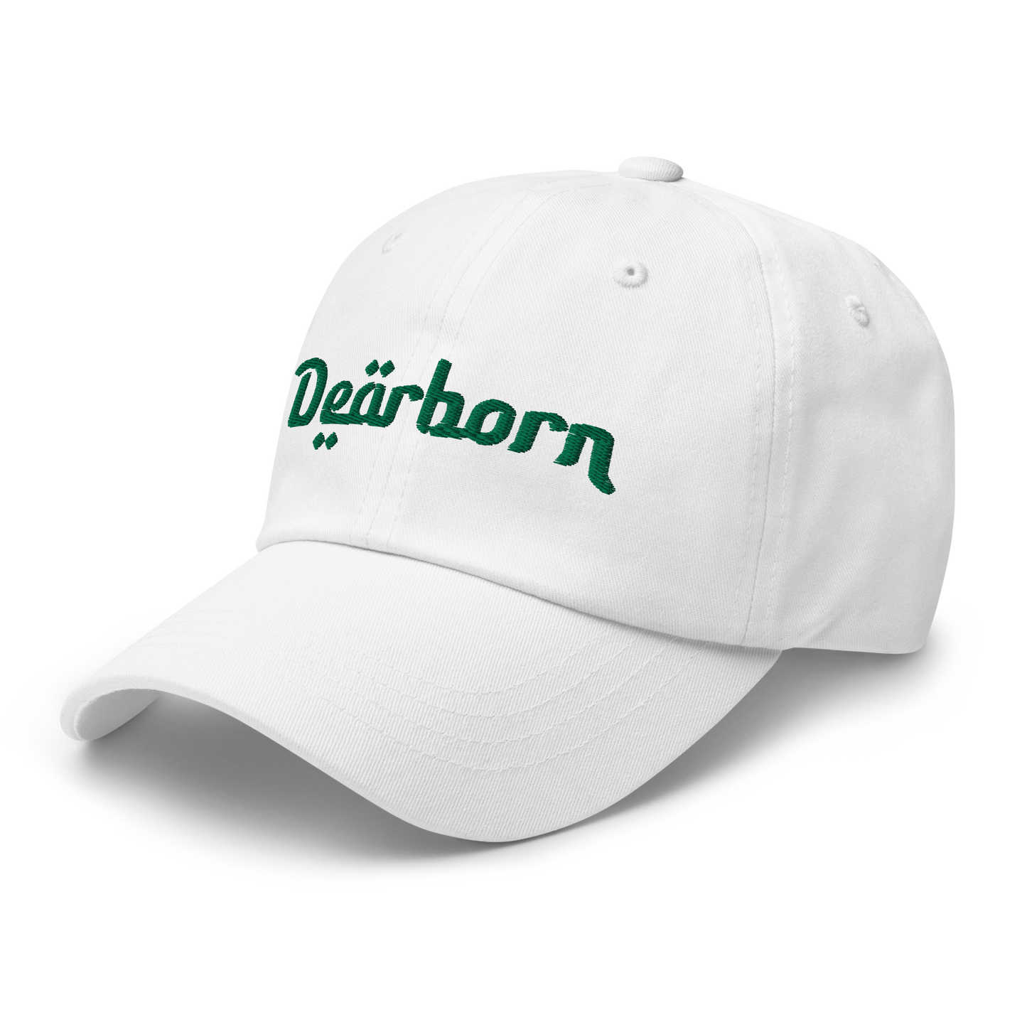 'Dearborn' Dad Hat | Green/White Embroidery