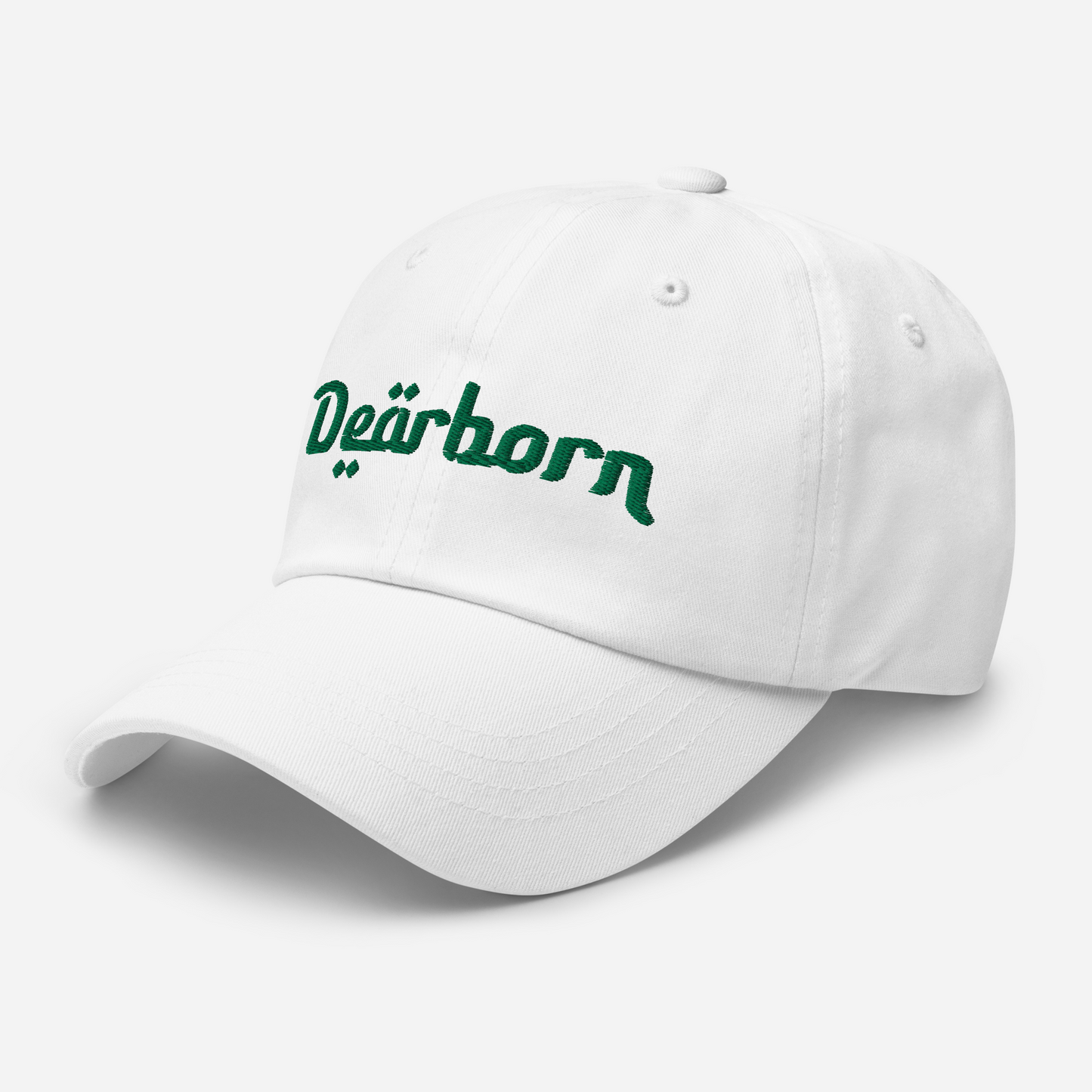 'Dearborn' Dad Hat | Green/White Embroidery