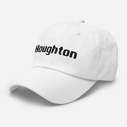 'Houghton' Dad Hat | White/Black Embroidery