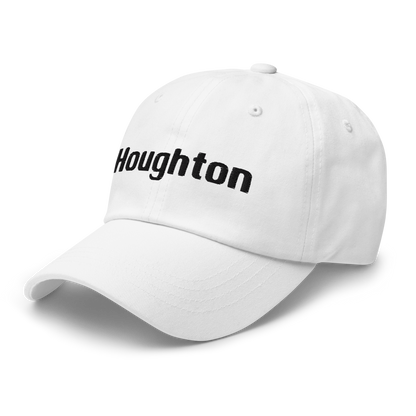 'Houghton' Dad Hat | White/Black Embroidery