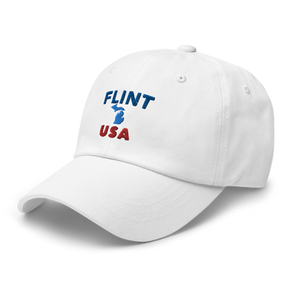 'Flint USA' Dad Hat (w/ Michigan Outline)