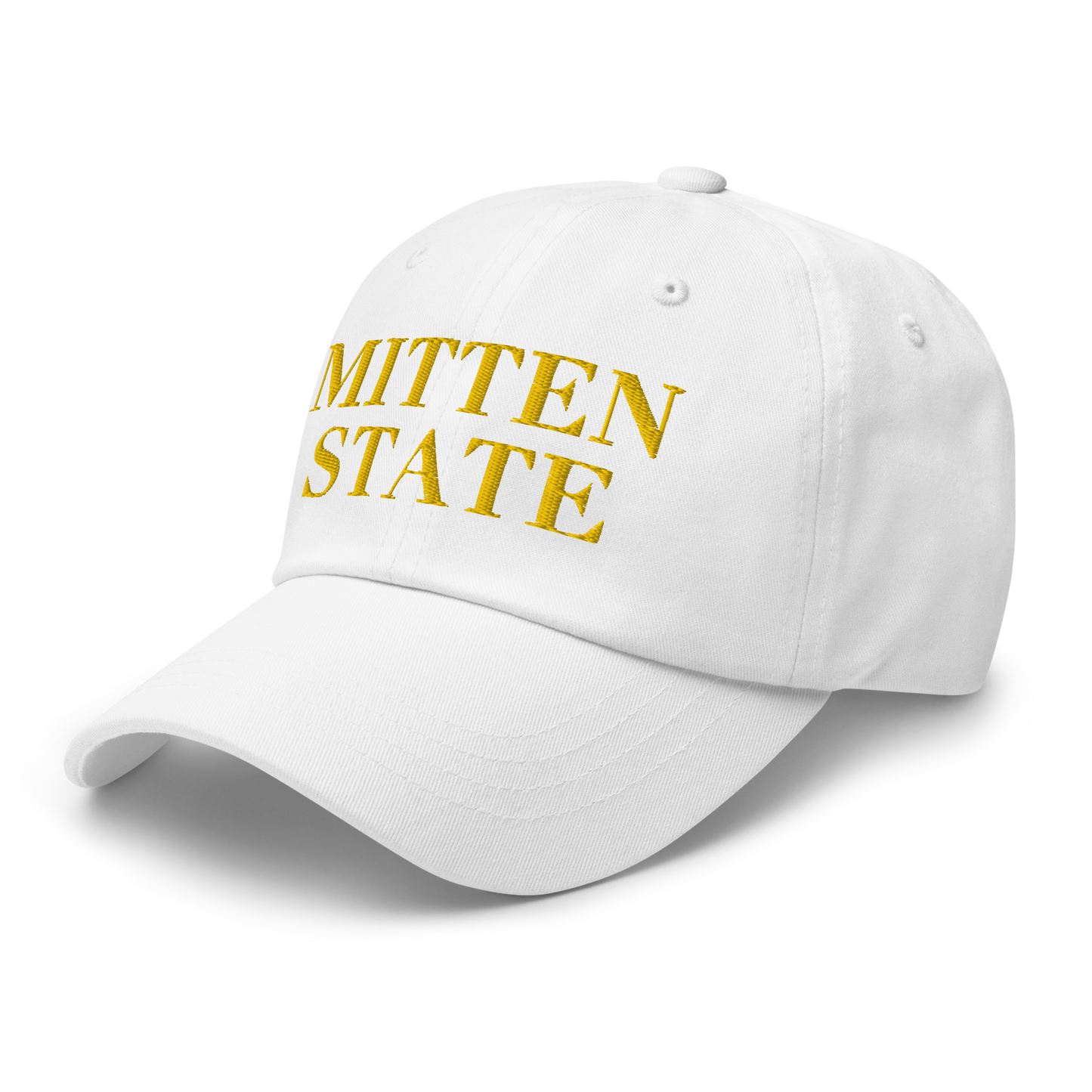 Michigan 'Mitten State' Dad Hat (Didone Font) | Gold Embroidery