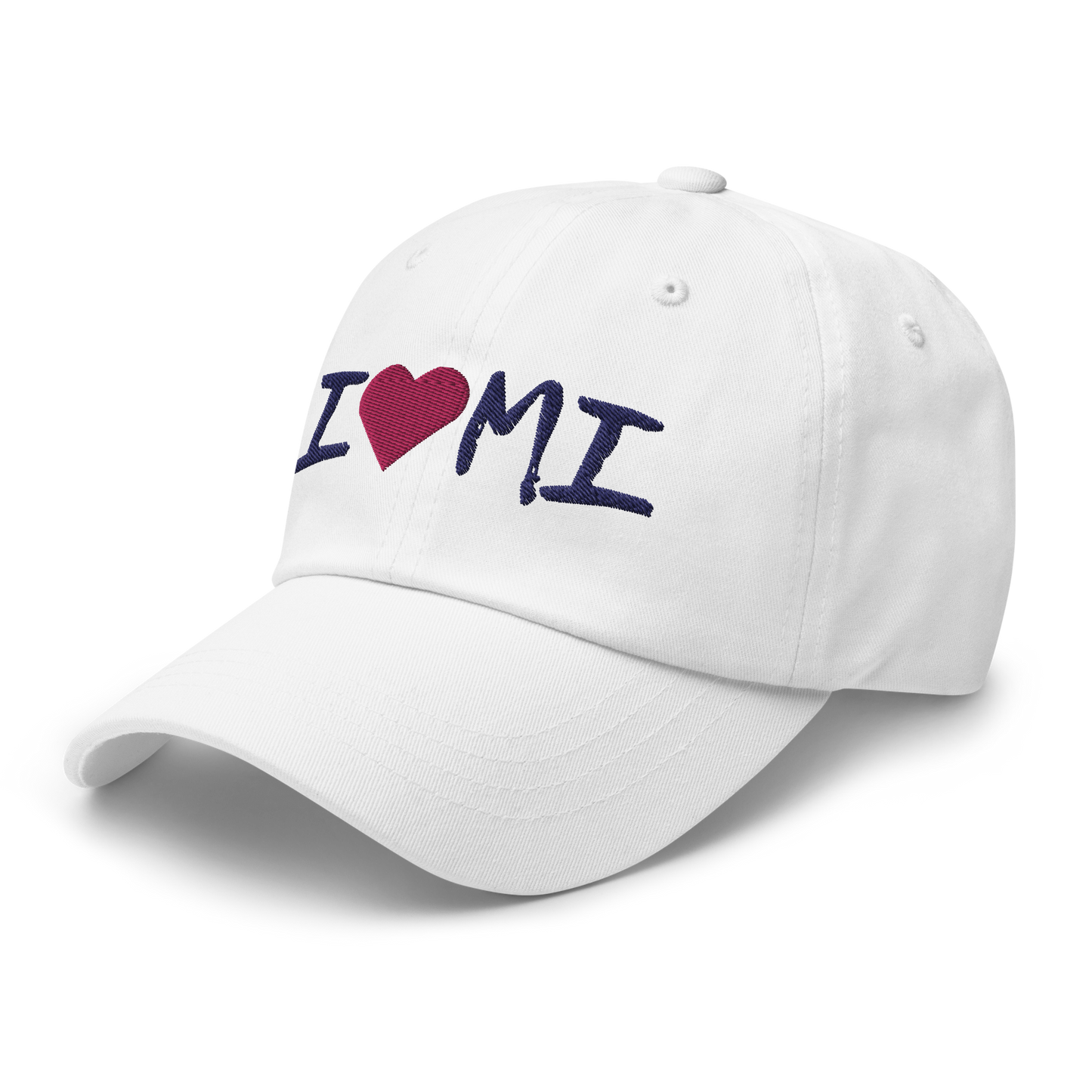 Michigan 'I ❤️ MI' Dad Hat (Brush Font)